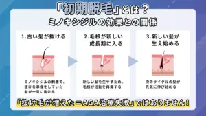 初期脱毛　ミノキシジルの効果との関係