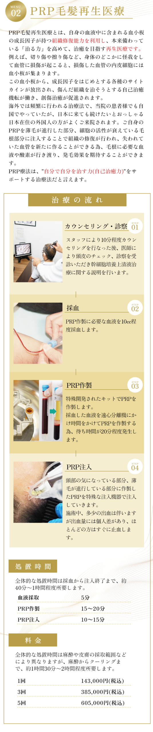 PRP毛髪再生医療